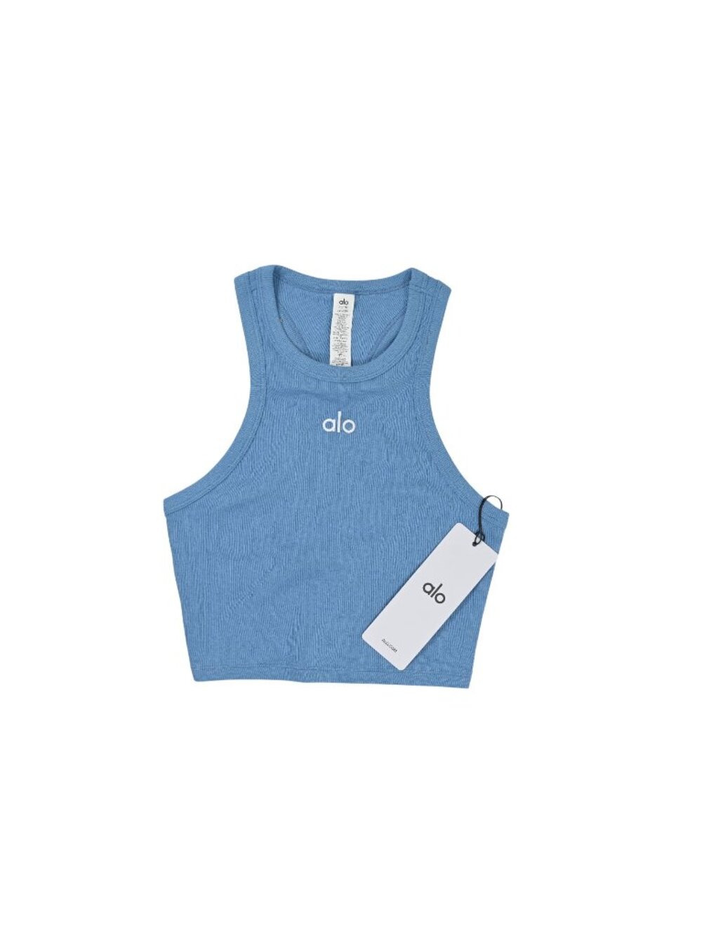 ALO Yoga Aspire Tank W2675RG in  California Blue/White